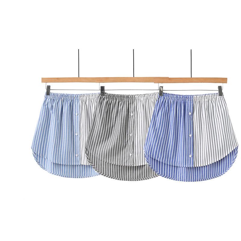 mini striped irregular skirt layered patchwork Versatile