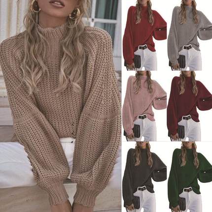 winter acrylic womens sweater turtleneck long pullover