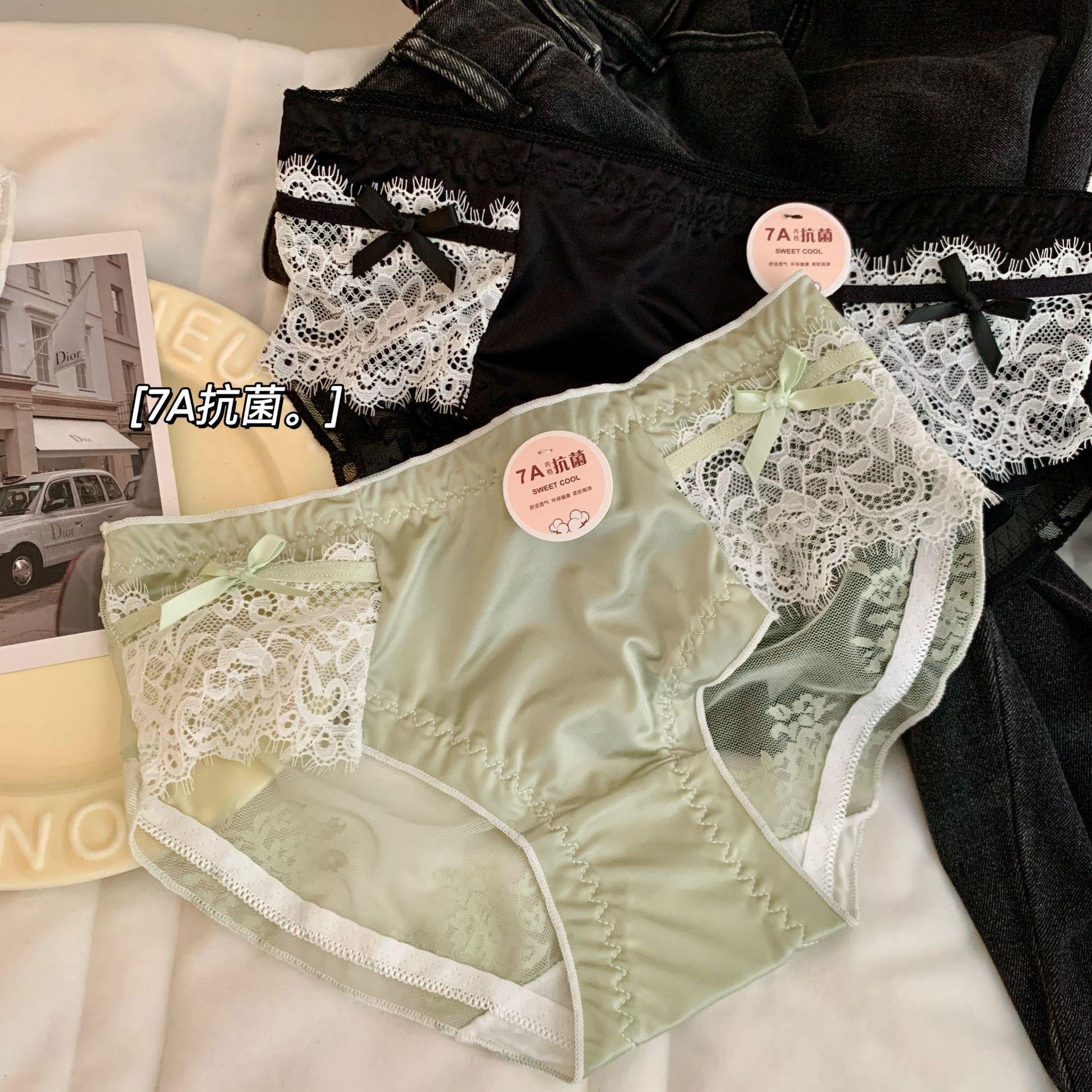 underwear pure lace cotton girls briefs quick-drying waist