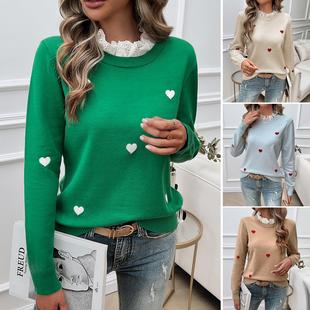 for sweater women and embroidered long-sleeved elegant Tops