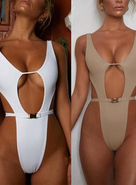 cut-out bikini open time sexy swimsuit back all-in-one