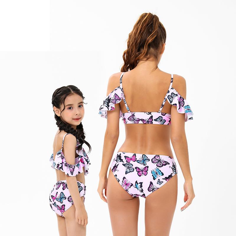 Parent-child swimsuit two-piece large and medium-sized