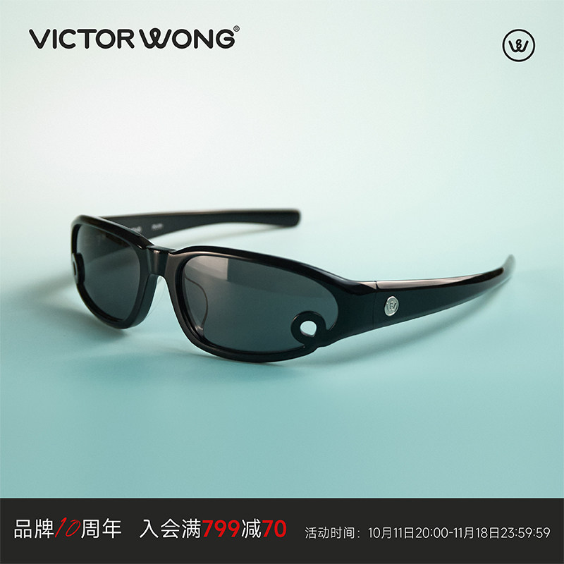 VICTOR WONG明星同款大面弯潮流发箍墨镜男女太阳镜