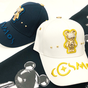 星际熊夏日男女韩版休闲百搭网红棒球帽时尚亲子鸭舌帽情侣帽子