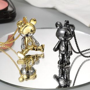 星际熊新款情人节送男友送女友礼物情侣款时尚休闲百搭毛衣链项链