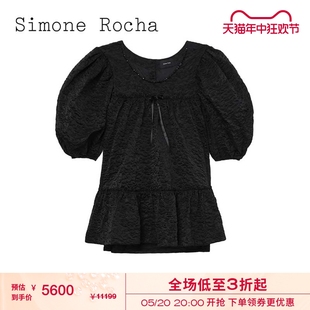 Simone 连衣裙2023秋冬新品 泡泡袖 Rocha女装 甜美复古蓬蓬娃娃