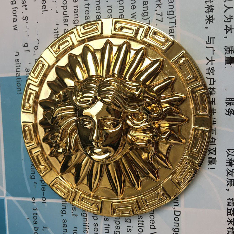 美杜莎versace圆形金属装饰床头沙发五金头像范思哲轻奢家具配件