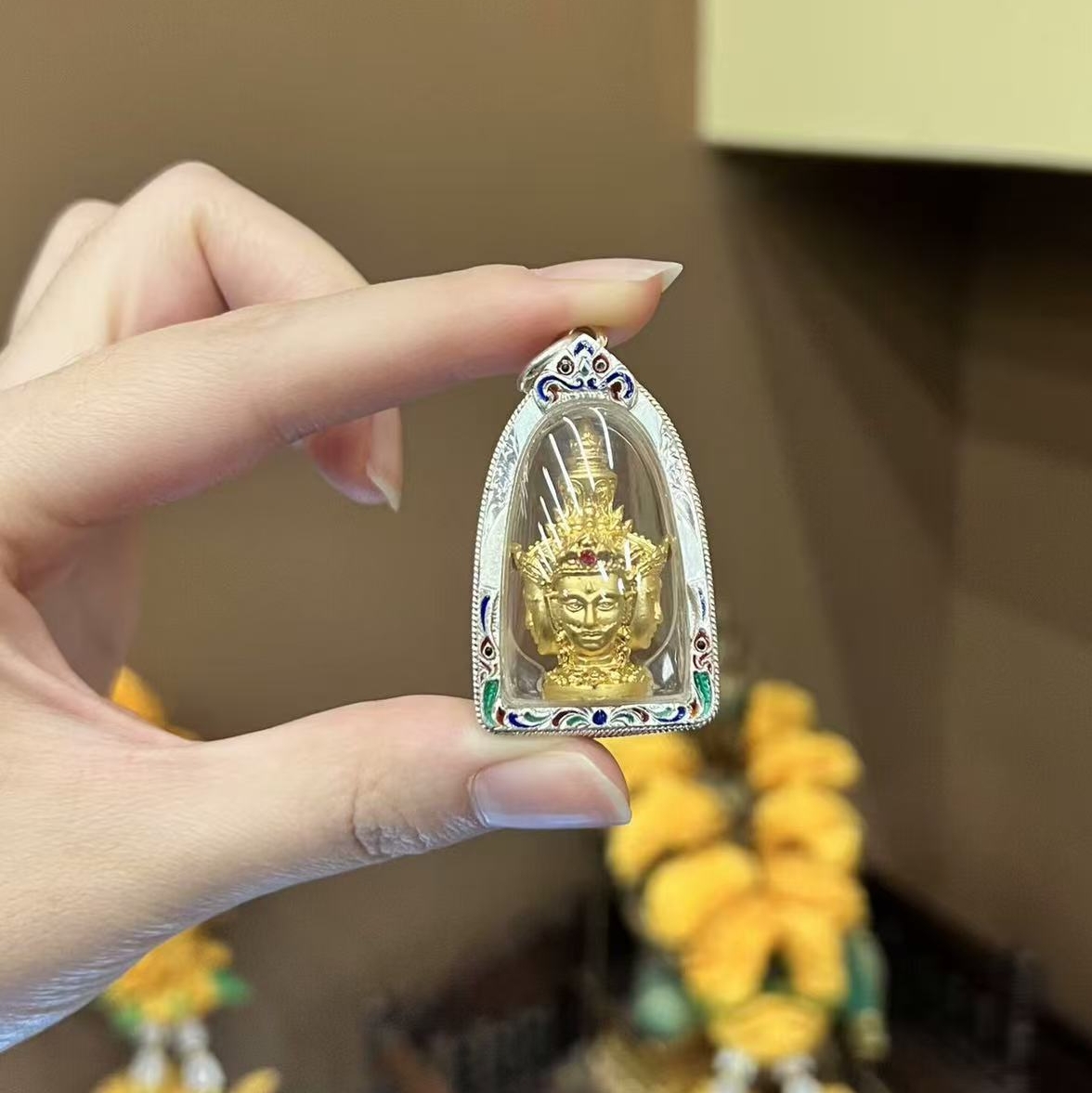 泰式特色吊坠古曼掩面必打四面男女可佩戴项链东南亚首饰