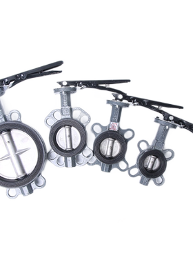 手柄对夹蝶D71X-16对夹式铸铁手动碟DN50658010012515N40/50通用