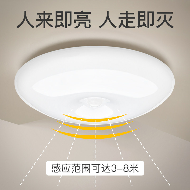 智能充电人体感应灯吸顶灯led过道走廊灯具楼梯灯入户玄关感应灯
