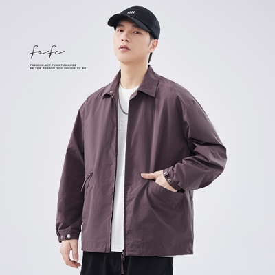 FAFC双拉链翻领夹克外套