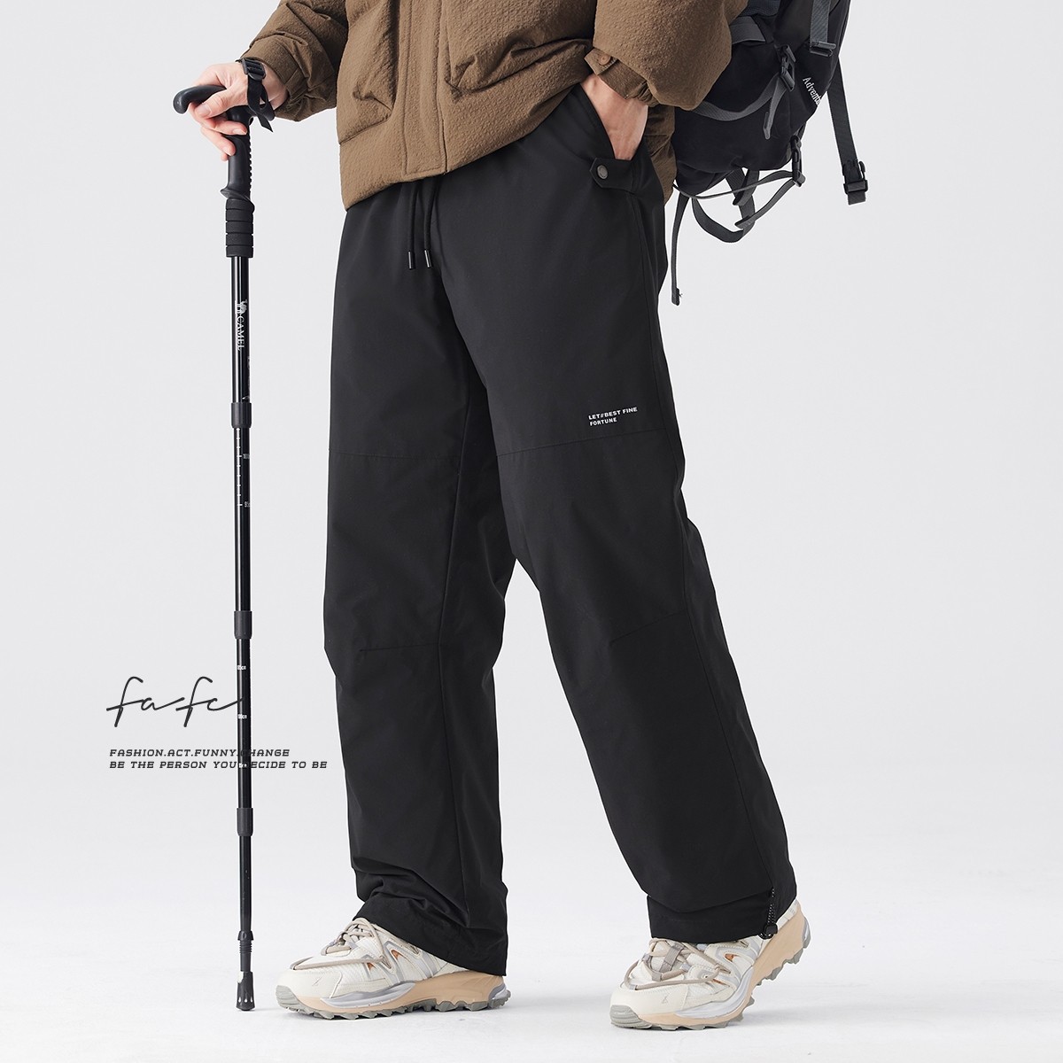 FAFC冬季90白鸭绒户外登山防寒羽绒裤男直筒加厚保暖滑雪冲锋裤,男装,羽绒裤,淘宝优惠券,粉丝福利购,淘宝优惠卷