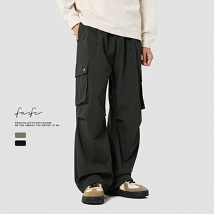 宽松抽绳束脚休闲裤 大口袋伞兵裤 男 复古垂感登山户外工装 FAFC美式