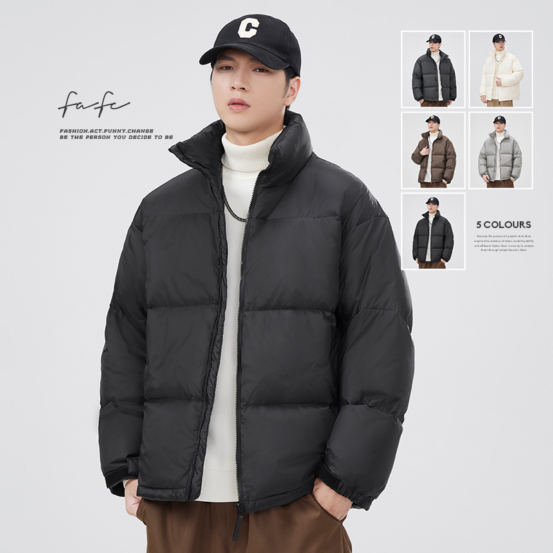 FAFC三防立领白鸭绒面包羽绒服