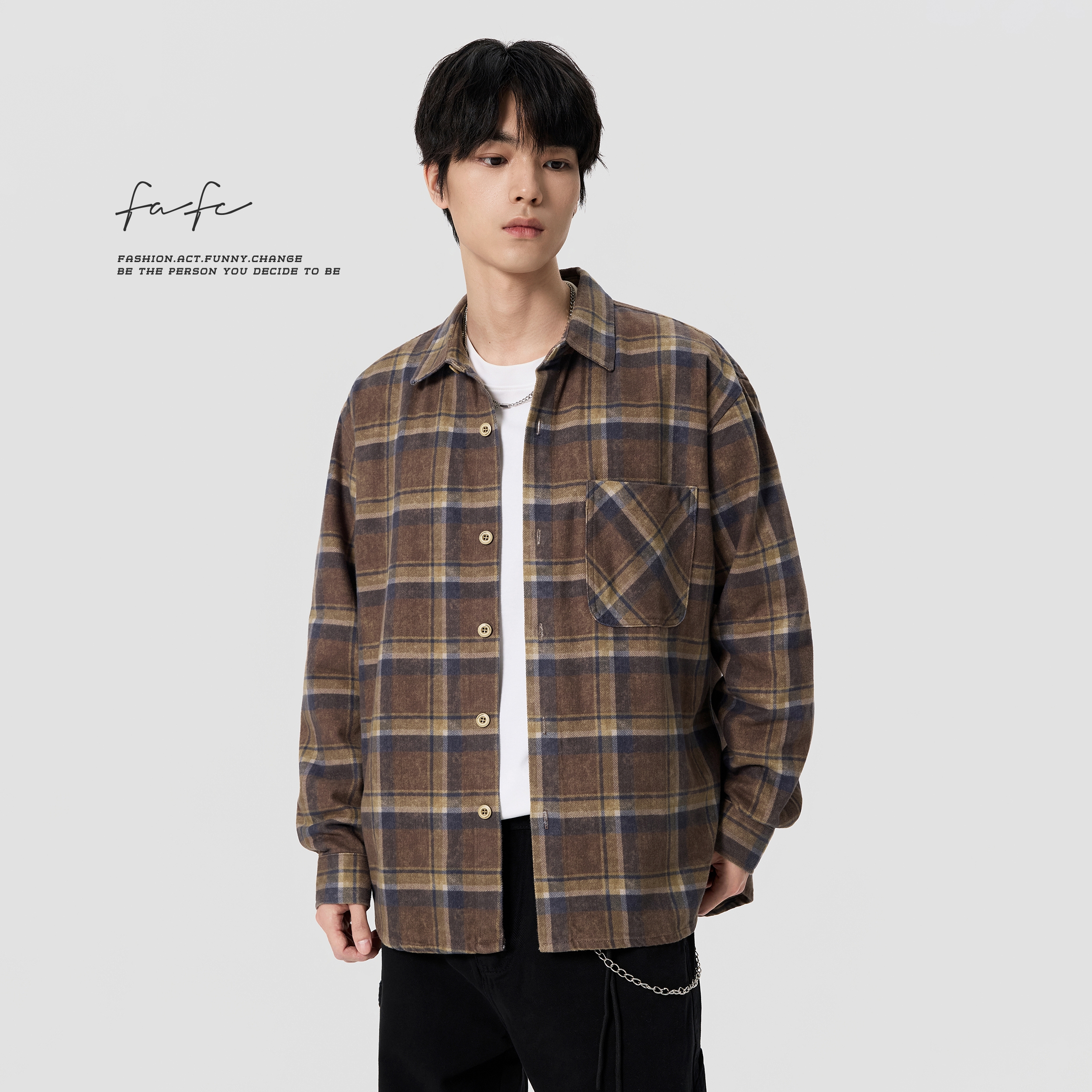 FAFC莱赛尔天丝长袖衬衫外套