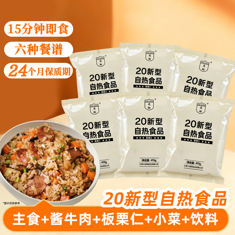 凌翔20新型自热食品速食米饭户外应急方便炒饭储备食品6种餐谱