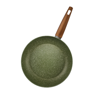 意大利进口TVS小绿锅不粘锅家用炒锅平底锅电磁炉燃气灶通用轻便