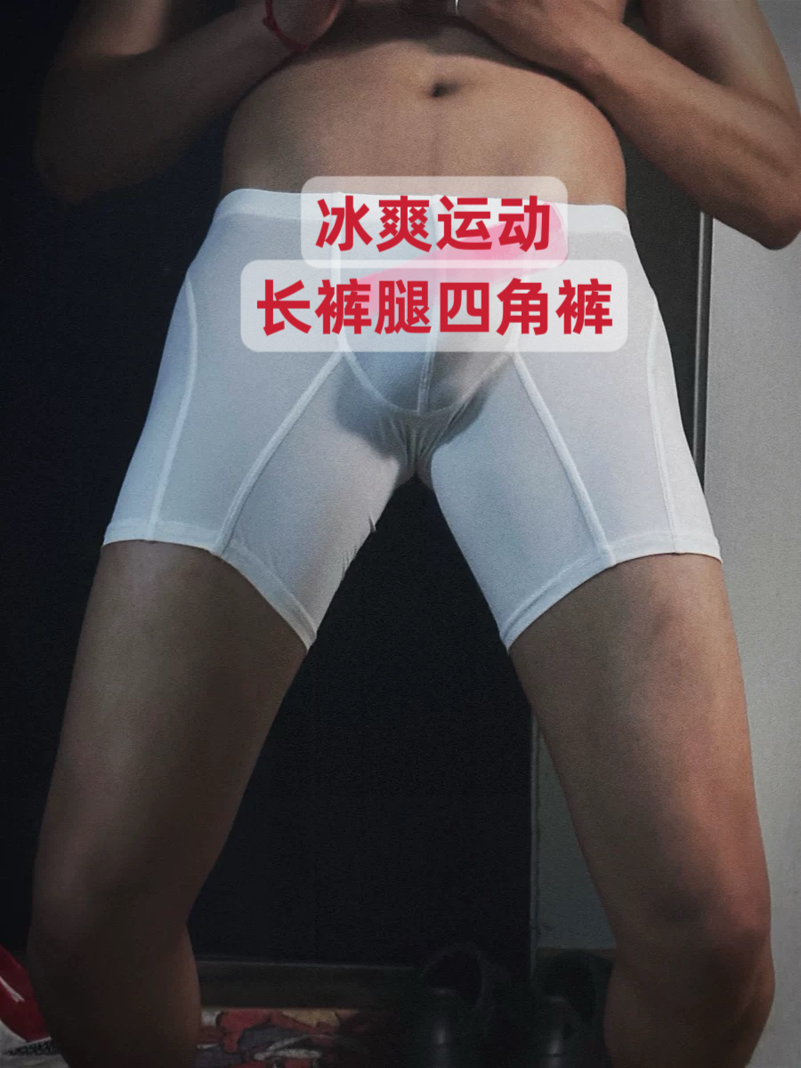 四月白羊的店 长腿四角裤体育生运动内裤冰爽高弹 任意3条包邮