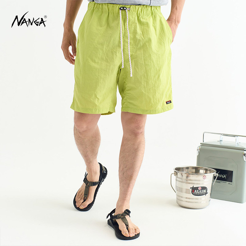 NANGA户外休闲裤轻薄速干防水糖果色抽绳和沙滩短裤NYLON SHORTS