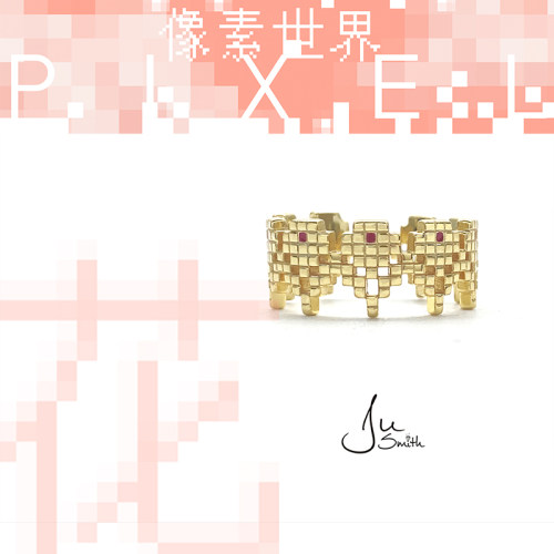 JuSmith原创小众设计感花朵戒指