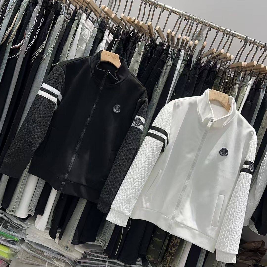 男士立领外套休闲白色开衫卫衣