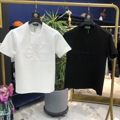 2026刺绣短袖T恤男圆领休闲t恤
