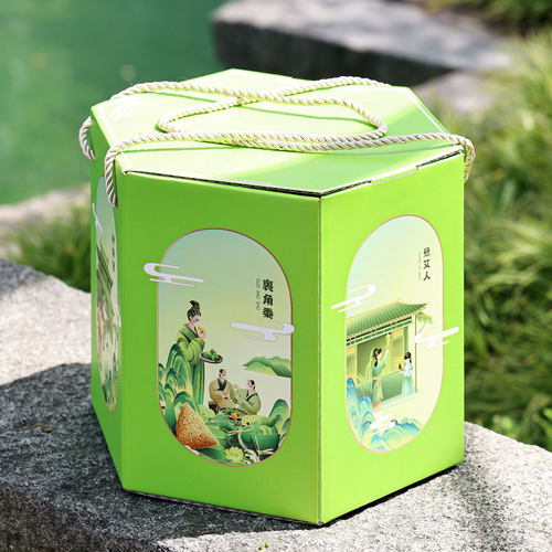 盒都汇高档国风手绘粽子包装盒端午节日通用礼品盒送礼定制空盒子