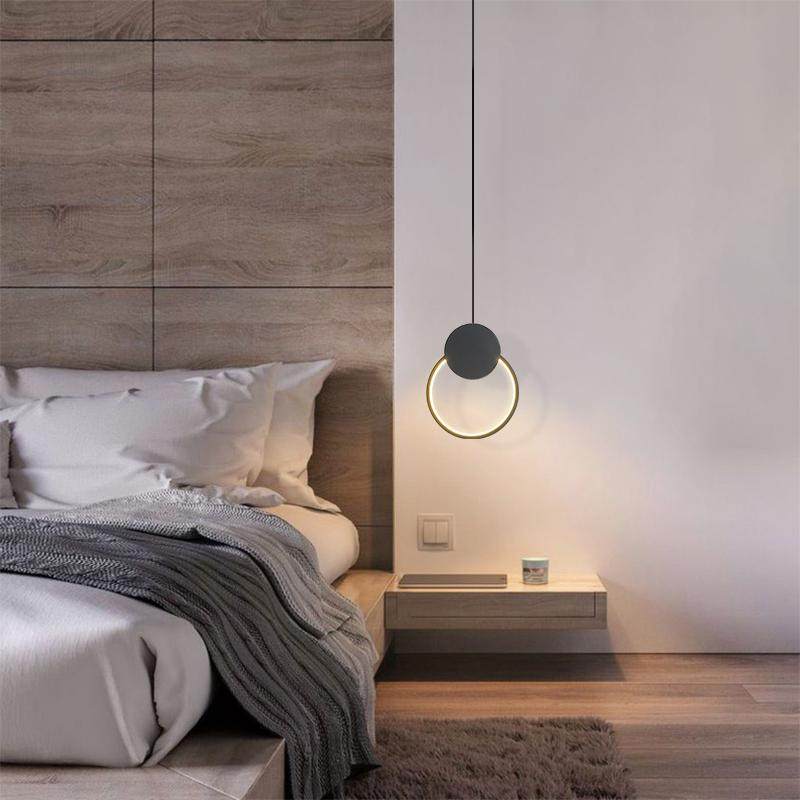希维尔床头吊灯单头北欧线条极简现代简约餐厅吧台服装店卧室吊灯