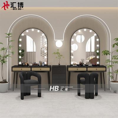 影楼化妆台带灯专业婚纱店美容院彩妆美甲工作室化妆师专用梳妆桌