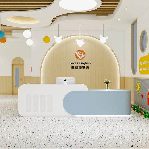 艺术培训机构幼儿园前台儿童游乐场收银台早教教育少儿舞蹈室吧台