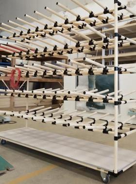 线束架挂线架车间带轮移动物料架新款精益管线棒货架可调厂家直销