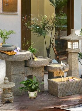 创意中式流水摆件客厅家居阳台花园石磨加湿景观庭院会所招财装饰