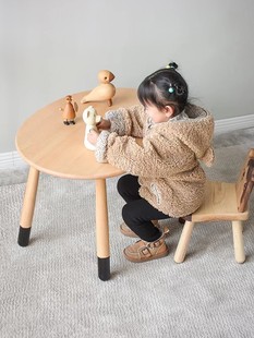 实木儿童书桌学习桌花生桌儿童桌椅宝宝游戏桌写字桌子幼儿园桌子