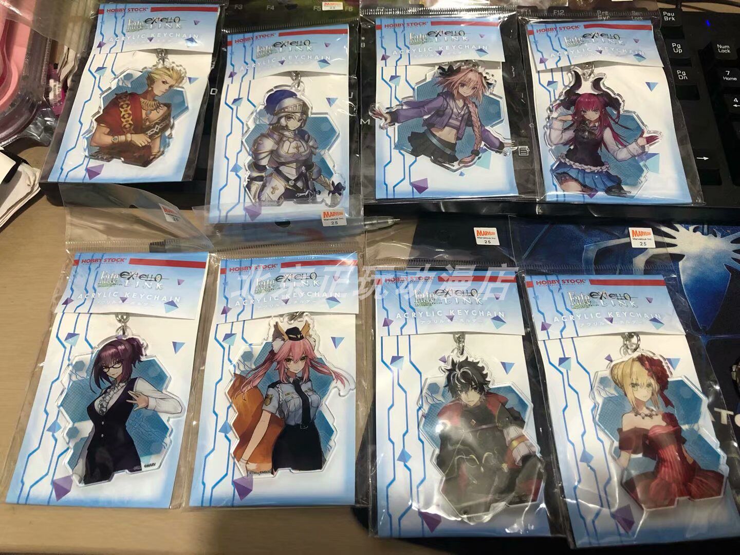 现货 日本FGO系列 FATE SABER 贞德 金闪闪 二次元 亚克力 钥匙扣