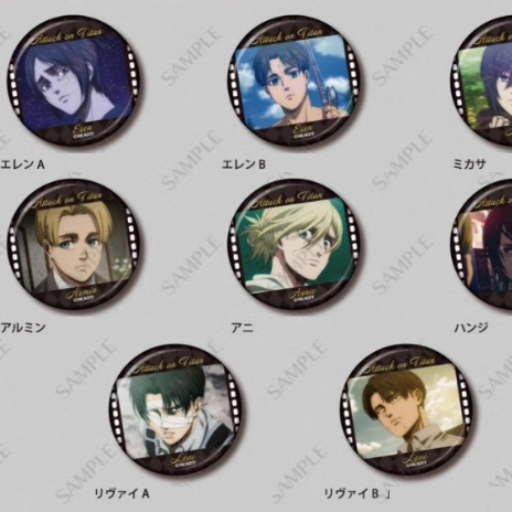 现货 正版日谷 Bell Fine 进击的巨人 胶卷风场面写吧唧徽章 周边