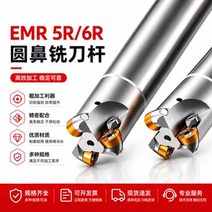 数控圆鼻铣刀刀杆EMR铣刀杆抗震R5平面R4加工中心刀杆加长R6