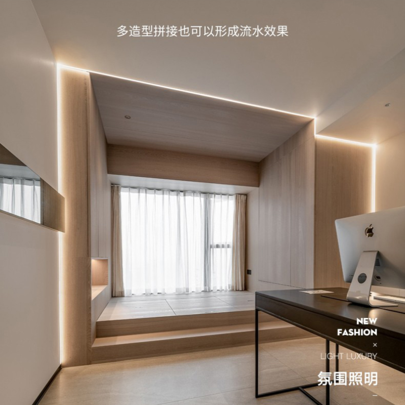 12v跑马追光流水灯带嵌入式自粘线型灯KT板装饰灯LED流星雨灯条,家装灯饰光源,线性灯,淘宝优惠券,粉丝福利购,淘宝优惠卷