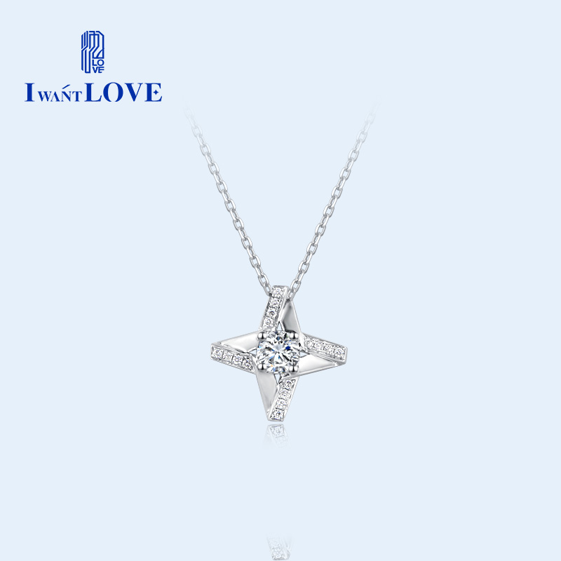 iwantlove钻石项链女款时尚吊坠