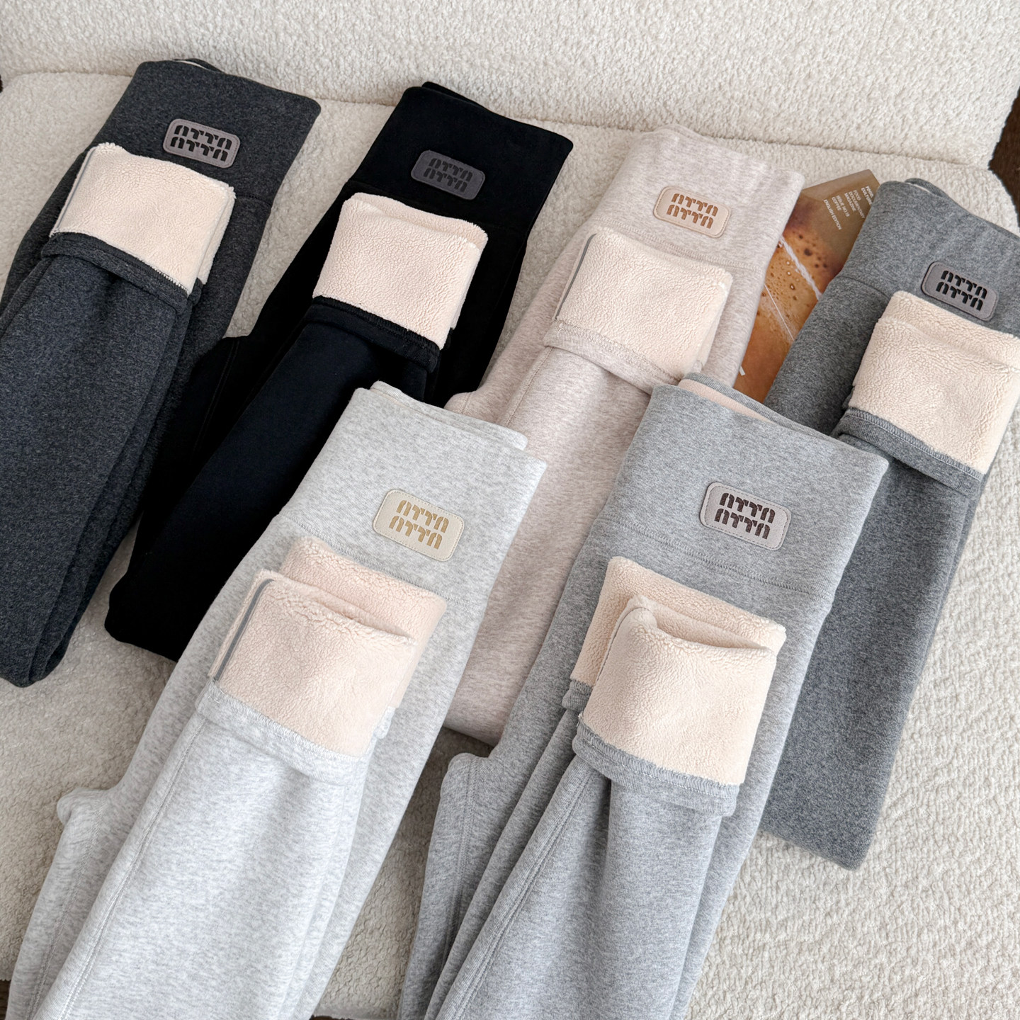 加绒保暖打底裤女款棉裤图片