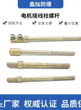 YB/YB2防爆电机接线柱端子黄铜独杆五金螺杆配件螺纹焊接压板油压