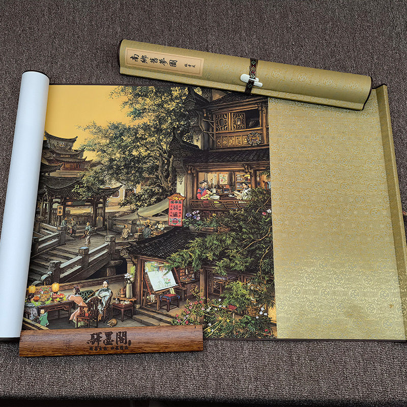 张孝友 南乡旧梦图 国画油画名家真迹高清微喷复制装饰画横幅挂画