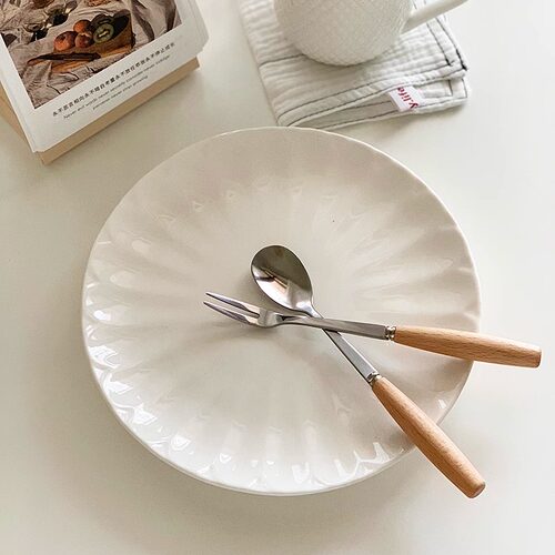 安木良品韩国ins菊花陶瓷圆盘