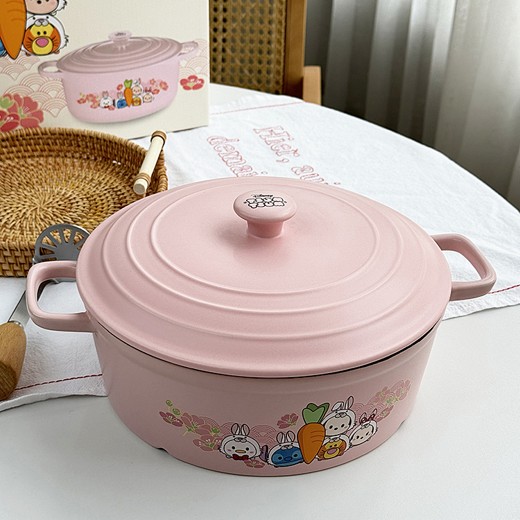 安木良品 外贸出口 粉色ins多巴胺陶瓷耐高温烤箱炖汤锅砂锅