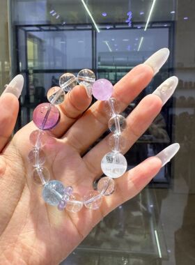 天然薰衣草紫水晶手链莫奈花园春天超仙甜美温柔公主风气质手串女