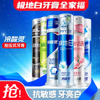 冷酸灵极地白泵式按压牙膏2只装