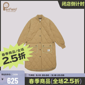 Penfield攀菲熊立领长款棉服