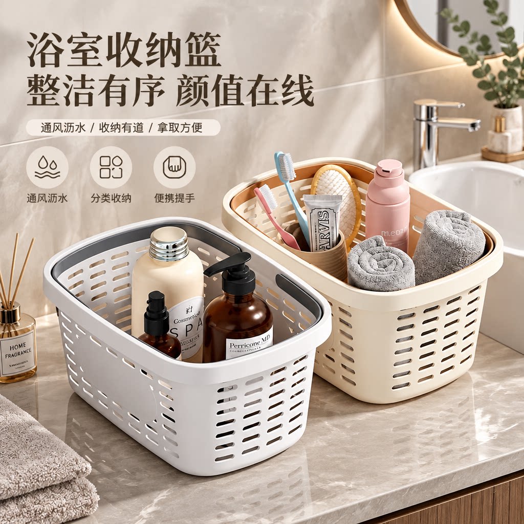 洗澡提篮手提篮拎篮子洗浴筐洗漱