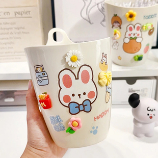 悬挂式拉垃圾桶迷你小号收纳桶壁挂式储物收纳盒学生用桌面笔筒