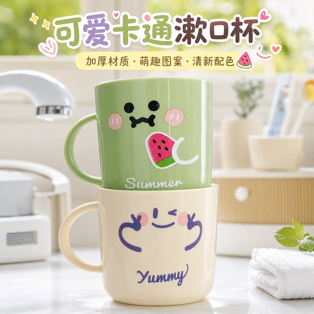 漱口杯儿童家用加厚可爱卡通情侣