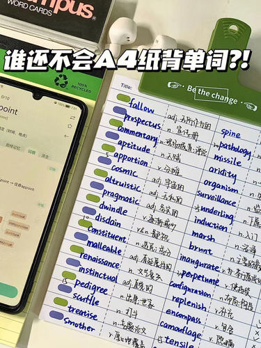 搞定英语单词！艾宾浩斯遗忘曲线记忆本子背单词专升本考研四级六级词汇单词本默写记背神器笔记本复习计划表 - 封面